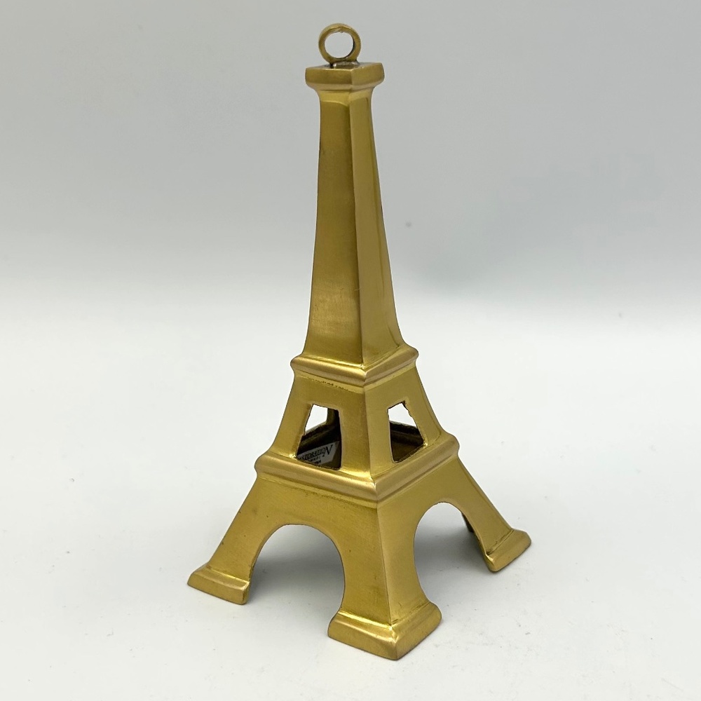 Restoration Hardware Brass Eiffel Tower Hanging Ornament Paris France 4.5"